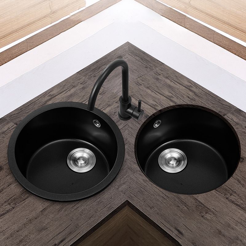 Quartz Kitchen Sink Modern Single Bowl Kitchen Sink with Round Shape Clearhalo 'Home Improvement' 'home_improvement' 'home_improvement_kitchen_sinks' 'Kitchen Remodel & Kitchen Fixtures' 'Kitchen Sinks & Faucet Components' 'Kitchen Sinks' 'kitchen_sinks' 1200x1200_2eab55fc-09a7-4a9a-b44b-1cffe08fcfeb