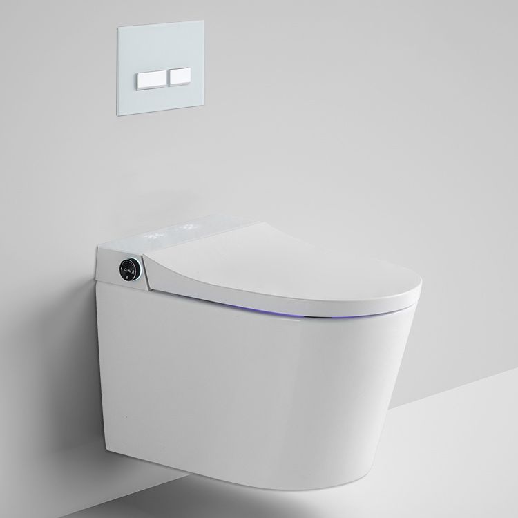 Elongated Wall Hung Toilet Ceramic Smart Toilet with Unlimited Warm Water Clearhalo 'Bathroom Remodel & Bathroom Fixtures' 'Bidets' 'Home Improvement' 'home_improvement' 'home_improvement_bidets' 'Toilets & Bidets' 1200x1200_2eb020e3-eb89-4d84-80be-aeb9574520da