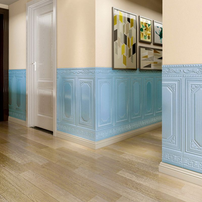 Contemporary Waterproof 3D Wainscoting Peel and Stick Indoor Wallboard ...