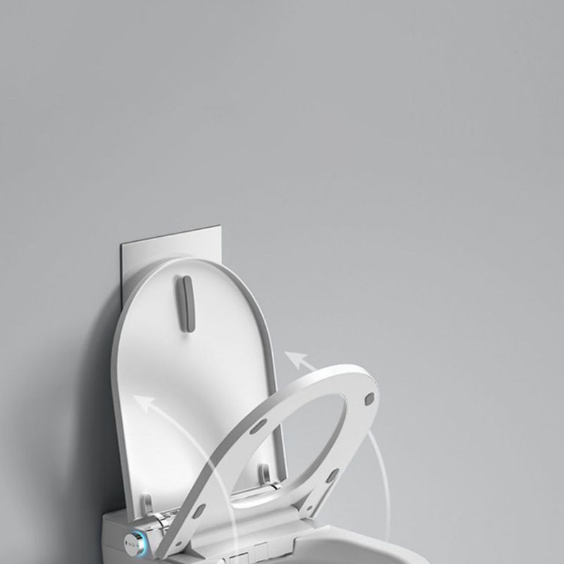 White Smart Toilet Antimicrobial Foot Sensor Elongated Wall Hung Toilet Set Clearhalo 'Bathroom Remodel & Bathroom Fixtures' 'Bidets' 'Home Improvement' 'home_improvement' 'home_improvement_bidets' 'Toilets & Bidets' 1200x1200_2ec7691a-ebe4-4e66-9239-5823765f35b8