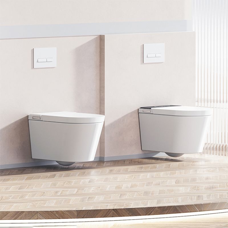 Contemporary Smart Toilet White Foot Sensor Elongated Dryer Wall Mounted Bidet Clearhalo 'Bathroom Remodel & Bathroom Fixtures' 'Bidets' 'Home Improvement' 'home_improvement' 'home_improvement_bidets' 'Toilets & Bidets' 1200x1200_2ec8fbe0-78ff-41bb-b208-ae116b9d99f5