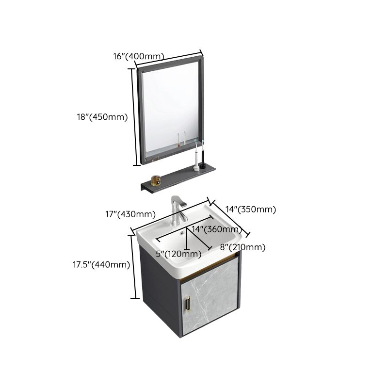 Vanity Sink Rectangular Ceramic Sink Drawer Storage Shelf Vanity Sink Clearhalo 'Bathroom Remodel & Bathroom Fixtures' 'Bathroom Vanities' 'bathroom_vanities' 'Home Improvement' 'home_improvement' 'home_improvement_bathroom_vanities' 1200x1200_2ed3430a-4f34-46e1-9895-ae954e16f155