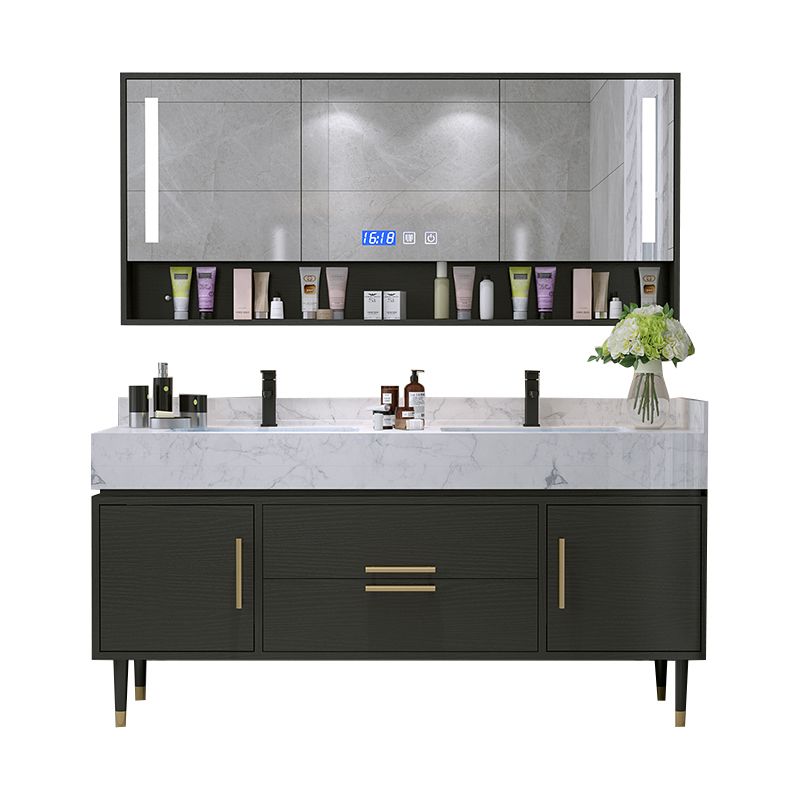 Metal Frame Vanity Set Plain Rectangle Drawers Freestanding Bath Vanity with Drawers Clearhalo 'Bathroom Remodel & Bathroom Fixtures' 'Bathroom Vanities' 'bathroom_vanities' 'Home Improvement' 'home_improvement' 'home_improvement_bathroom_vanities' 1200x1200_2ede766b-8d78-4cfc-bd5e-816ae8dc2207