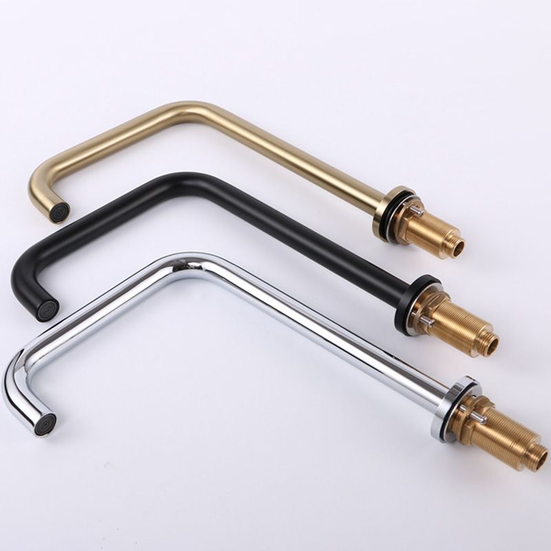 Vessel Sink Bathroom Faucet Knob Handle Swivel Spout High-Arc Vessel Faucet Clearhalo 'Bathroom Remodel & Bathroom Fixtures' 'Bathroom Sink Faucets' 'Bathroom Sinks & Faucet Components' 'bathroom_sink_faucets' 'Home Improvement' 'home_improvement' 'home_improvement_bathroom_sink_faucets' 1200x1200_2eefdccd-0895-4833-83f0-7df0409545a4