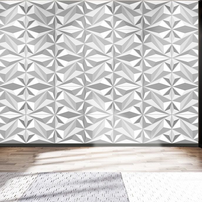 Modern Style Wall Plank 3D Print Bathroom Living Room Wall Panels Set of 40 in White Clearhalo 'Flooring 'Home Improvement' 'home_improvement' 'home_improvement_wall_paneling' 'Wall Paneling' 'wall_paneling' 'Walls & Ceilings' Walls and Ceiling' 1200x1200_2f1a264f-49fd-47a8-9ee8-31e0c797f81a