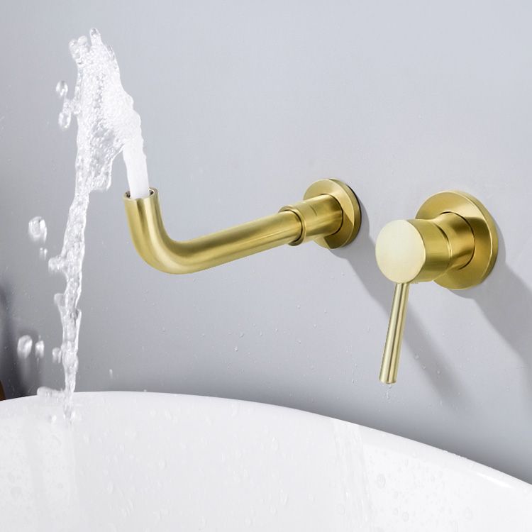 Modern Brass Roman Tub Faucet with 1 Lever Handles Tub Faucet Clearhalo 'Bathroom Remodel & Bathroom Fixtures' 'Bathtub Faucets' 'bathtub_faucets' 'Home Improvement' 'home_improvement' 'home_improvement_bathtub_faucets' 1200x1200_2f1b7793-13fd-44fc-b227-4cdf0d206424