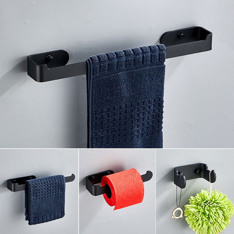 Aluminum Alloy Bathroom Set 4-piece Modern Style Bathroom Hardware Set Clearhalo 'Bathroom Hardware Sets' 'Bathroom Hardware' 'Bathroom Remodel & Bathroom Fixtures' 'bathroom_hardware_sets' 'Home Improvement' 'home_improvement' 'home_improvement_bathroom_hardware_sets' 1200x1200_2f3ab027-5b04-41e5-875b-8b1a378bf5bb