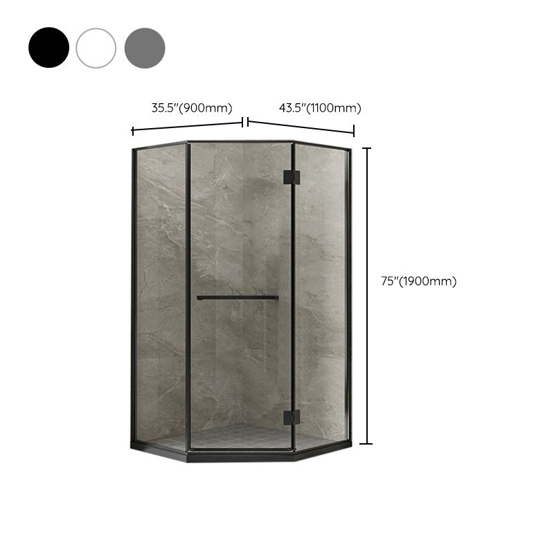 Semi Frameless Tempered Glass Shower Door Hinged Shower Door Clearhalo 'Bathroom Remodel & Bathroom Fixtures' 'Home Improvement' 'home_improvement' 'home_improvement_shower_tub_doors' 'Shower and Tub Doors' 'shower_tub_doors' 'Showers & Bathtubs' 1200x1200_2f555512-2308-4ba3-966a-af09e832a27e