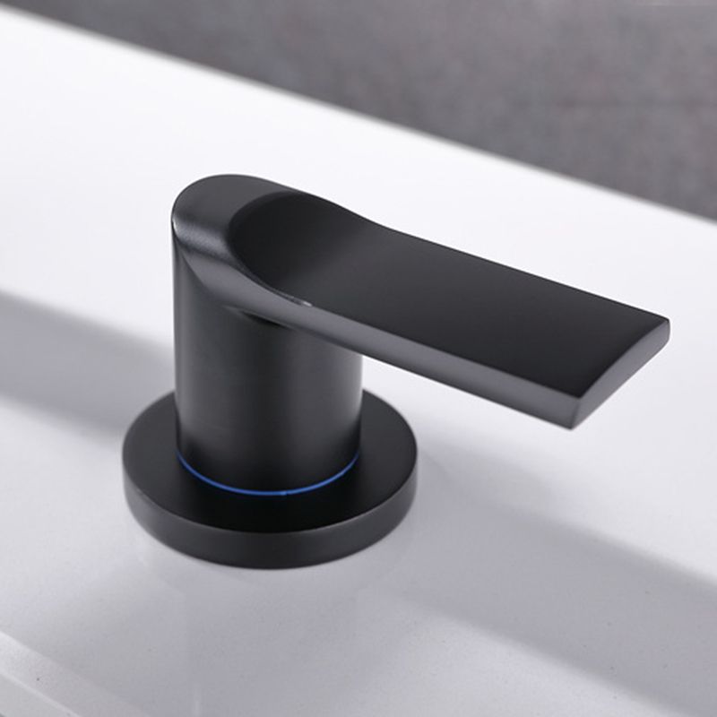 Modern 2-Handle Bathroom Sink Faucet 3 Hole Wide Spread Bathroom Faucet Clearhalo 'Bathroom Remodel & Bathroom Fixtures' 'Bathroom Sink Faucets' 'Bathroom Sinks & Faucet Components' 'bathroom_sink_faucets' 'Home Improvement' 'home_improvement' 'home_improvement_bathroom_sink_faucets' 1200x1200_2f7c9c68-bf60-48db-ba5f-fde477baaf0e