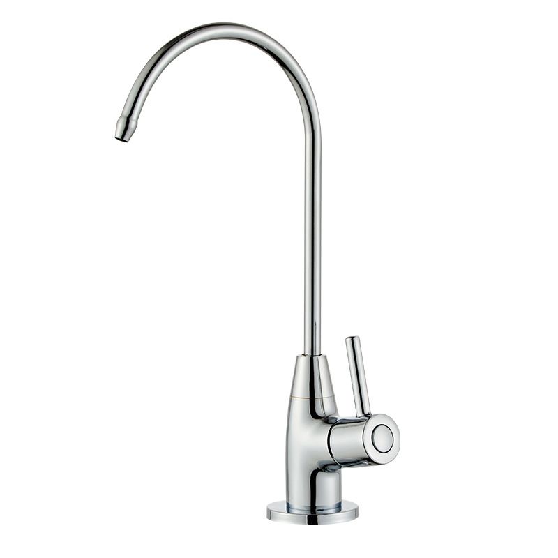 Modern High-Arc Kitchen Faucet Stainless Steel Swivel Spout Standard Kitchen Faucets Clearhalo 'Home Improvement' 'home_improvement' 'home_improvement_kitchen_faucets' 'Kitchen Faucets' 'Kitchen Remodel & Kitchen Fixtures' 'Kitchen Sinks & Faucet Components' 'kitchen_faucets' 1200x1200_2f85b1df-6ac7-4616-bf95-797f2c67787f