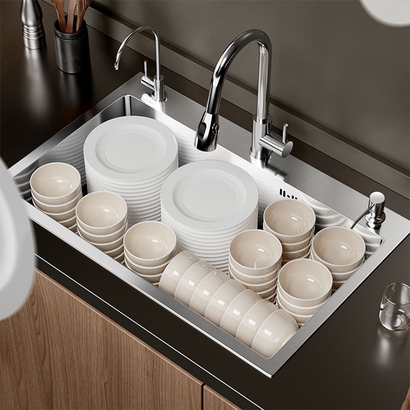 Classic Style Kitchen Sink Set Stainless Steel Corrosion Resistant Kitchen Sink Set Clearhalo 'Home Improvement' 'home_improvement' 'home_improvement_kitchen_sinks' 'Kitchen Remodel & Kitchen Fixtures' 'Kitchen Sinks & Faucet Components' 'Kitchen Sinks' 'kitchen_sinks' 1200x1200_2f8e1c23-3ceb-4cf7-80a5-70fe8f646d9c