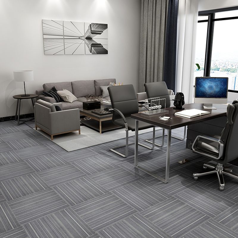 Carpet Tile Fade Resistant Solid Color Self Peel and Stick Carpet Tiles Living Room Clearhalo 'Carpet Tiles & Carpet Squares' 'carpet_tiles_carpet_squares' 'Flooring 'Home Improvement' 'home_improvement' 'home_improvement_carpet_tiles_carpet_squares' Walls and Ceiling' 1200x1200_2fa3ecb8-895e-4626-8e37-e7299fba9f07