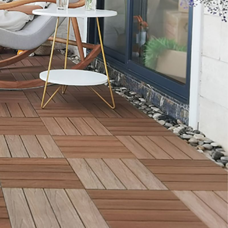Engineered Square Flooring Tiles Water Resistant Interlocking for Patio Garden Clearhalo 'Flooring 'Hardwood Flooring' 'hardwood_flooring' 'Home Improvement' 'home_improvement' 'home_improvement_hardwood_flooring' Walls and Ceiling' 1200x1200_2facf5a0-be4a-4af6-90ce-ac3afbafc3ba