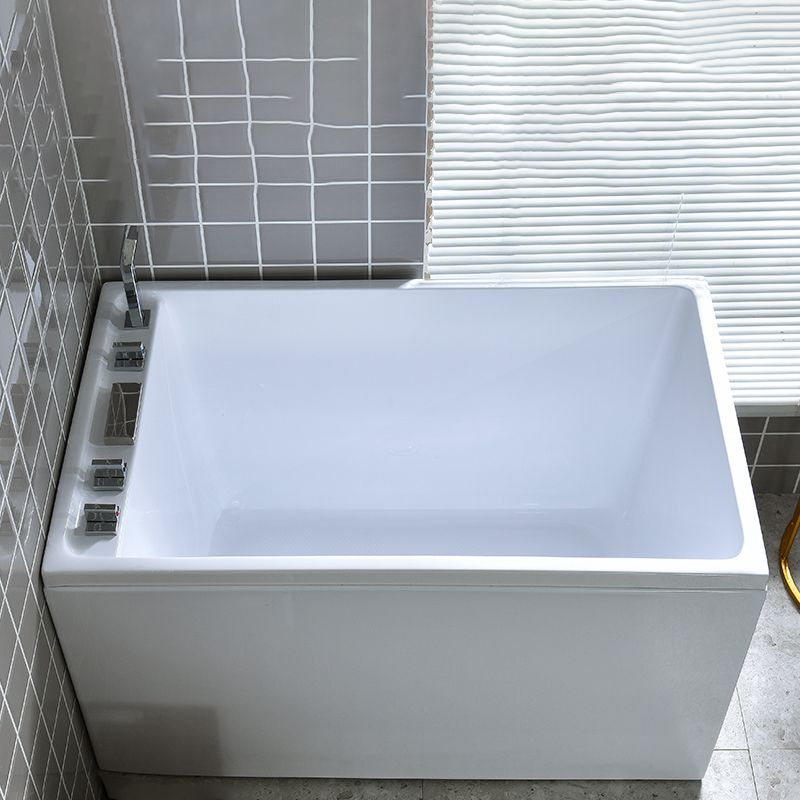 Modern Rectangular Center Bathtub Acrylic Freestanding White Bath Clearhalo 'Bathroom Remodel & Bathroom Fixtures' 'Bathtubs' 'Home Improvement' 'home_improvement' 'home_improvement_bathtubs' 'Showers & Bathtubs' 1200x1200_2fad6d62-ea20-4ecf-88cb-ba481f5805dd