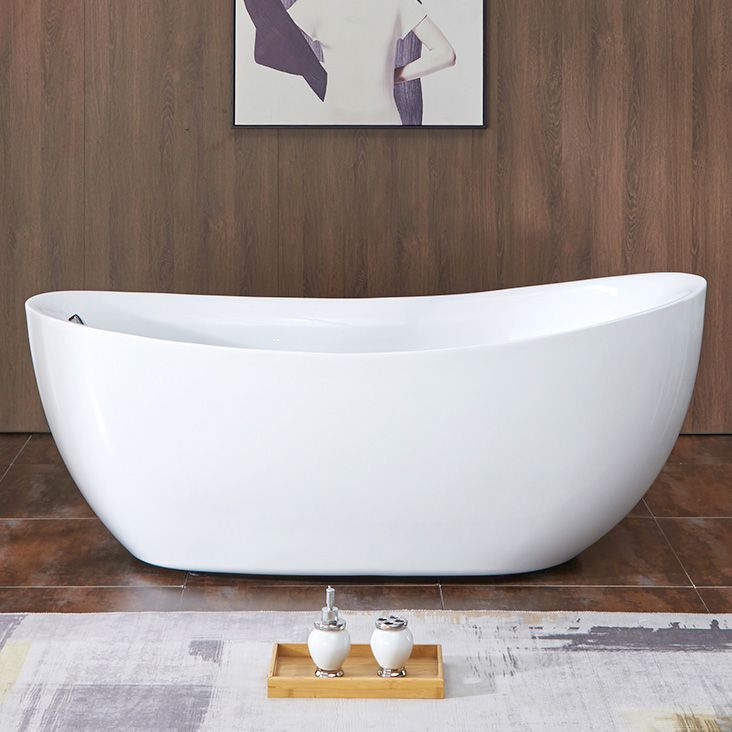 Modern Double Ended Slipper Bathtub Modern Freestanding Acrylic Bath Clearhalo 'Bathroom Remodel & Bathroom Fixtures' 'Bathtubs' 'Home Improvement' 'home_improvement' 'home_improvement_bathtubs' 'Showers & Bathtubs' 1200x1200_2faf5a49-487d-4d3e-ac48-3ce13af48894