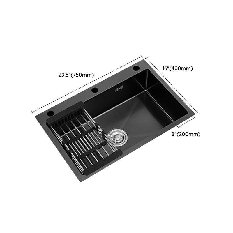 Stainless Steel Kitchen Sink Rectangular Shape Single Bowl Kitchen Sink Clearhalo 'Home Improvement' 'home_improvement' 'home_improvement_kitchen_sinks' 'Kitchen Remodel & Kitchen Fixtures' 'Kitchen Sinks & Faucet Components' 'Kitchen Sinks' 'kitchen_sinks' 1200x1200_2fb3a34b-cd5b-4ae0-b047-c3ffe4b337dc