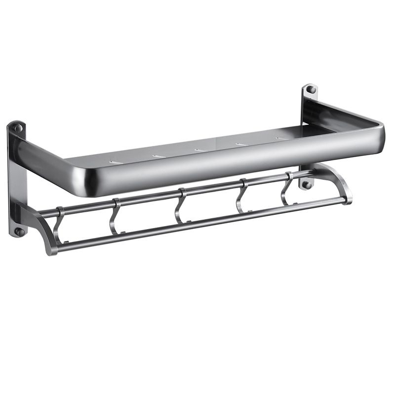 5-Piece Modern Bathroom Accessory Set with Bath Shelf/Towel Bar/Paper Holder Clearhalo 'Bathroom Hardware Sets' 'Bathroom Hardware' 'Bathroom Remodel & Bathroom Fixtures' 'bathroom_hardware_sets' 'Home Improvement' 'home_improvement' 'home_improvement_bathroom_hardware_sets' 1200x1200_2fb83a56-1284-4589-91bd-7fb059578854