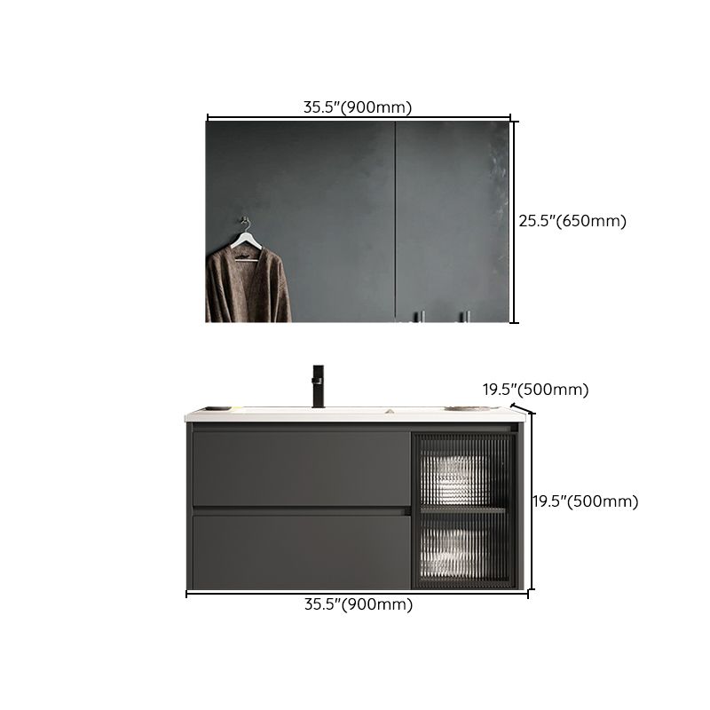 Modern Ceramic Bathroom Vanity Gray Single Sink Rectangular Vanity Set Clearhalo 'Bathroom Remodel & Bathroom Fixtures' 'Bathroom Vanities' 'bathroom_vanities' 'Home Improvement' 'home_improvement' 'home_improvement_bathroom_vanities' 1200x1200_2fce05e0-a6d2-44b9-819a-5632642d7406
