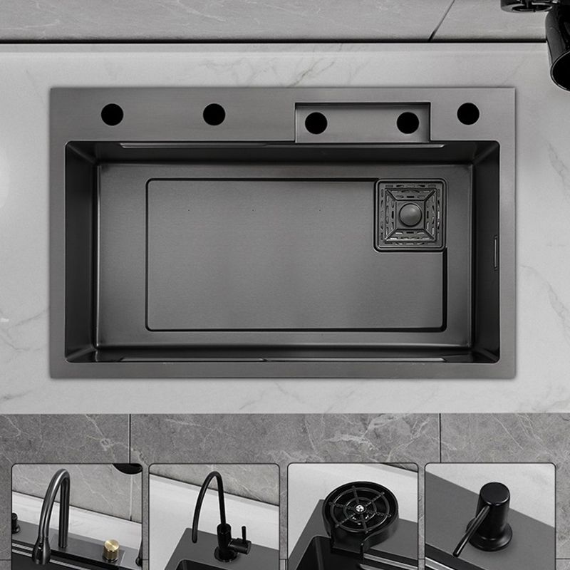 Single Basin Kitchen Sink Contemporary Stainless Steel Kitchen Sink Clearhalo 'Home Improvement' 'home_improvement' 'home_improvement_kitchen_sinks' 'Kitchen Remodel & Kitchen Fixtures' 'Kitchen Sinks & Faucet Components' 'Kitchen Sinks' 'kitchen_sinks' 1200x1200_2fd96b16-9cc9-4cd4-bb5f-fcdd36e04e7b