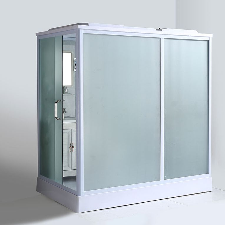 Contemporary Shower Enclosure Frosted Framed Shower Enclosure Clearhalo 'Bathroom Remodel & Bathroom Fixtures' 'Home Improvement' 'home_improvement' 'home_improvement_shower_stalls_enclosures' 'Shower Stalls & Enclosures' 'shower_stalls_enclosures' 'Showers & Bathtubs' 1200x1200_2fe012d9-734b-43ac-be86-be185eed347e