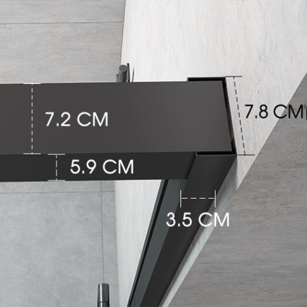 Frame Transparent Shower Doors Pivot Tempered Shower Bath Door Clearhalo 'Bathroom Remodel & Bathroom Fixtures' 'Home Improvement' 'home_improvement' 'home_improvement_shower_tub_doors' 'Shower and Tub Doors' 'shower_tub_doors' 'Showers & Bathtubs' 1200x1200_2ff18c68-0ad2-459c-a5c6-fc176f5b06ee