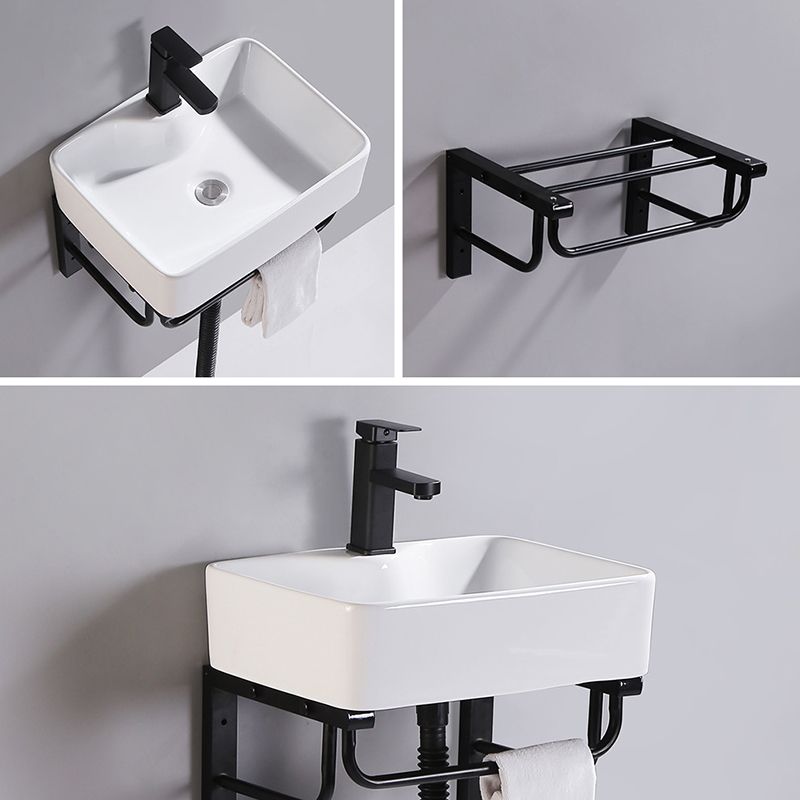 Modern Wall Mount Bathroom Sink Porcelain with Pop-Up Drain and Faucet Vessel Sink Clearhalo 'Bathroom Remodel & Bathroom Fixtures' 'Bathroom Sinks & Faucet Components' 'Bathroom Sinks' 'bathroom_sink' 'Home Improvement' 'home_improvement' 'home_improvement_bathroom_sink' 1200x1200_2ff52987-8488-4cb0-b857-68c41ab10efe