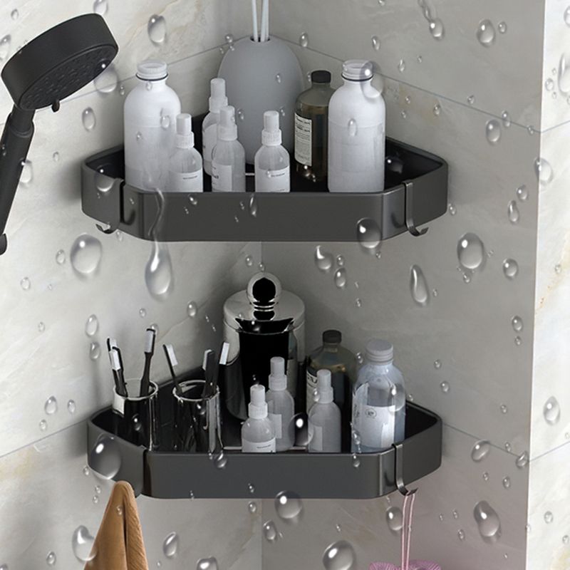 Black/White Bathroom Set Modern 1/2/3 - Piece Anti-rust Bath Shelf Clearhalo 'Bathroom Hardware Sets' 'Bathroom Hardware' 'Bathroom Remodel & Bathroom Fixtures' 'bathroom_hardware_sets' 'Home Improvement' 'home_improvement' 'home_improvement_bathroom_hardware_sets' 1200x1200_300117bf-040f-4651-8535-9ead44b4f719