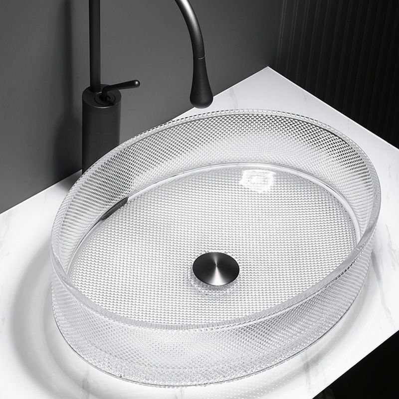 Modern Clear Wash Stand Glass Trough Bathroom Sink for Bathroom Clearhalo 'Bathroom Remodel & Bathroom Fixtures' 'Bathroom Sinks & Faucet Components' 'Bathroom Sinks' 'bathroom_sink' 'Home Improvement' 'home_improvement' 'home_improvement_bathroom_sink' 1200x1200_300aef60-b617-4b90-bd0c-c37f6040cae7