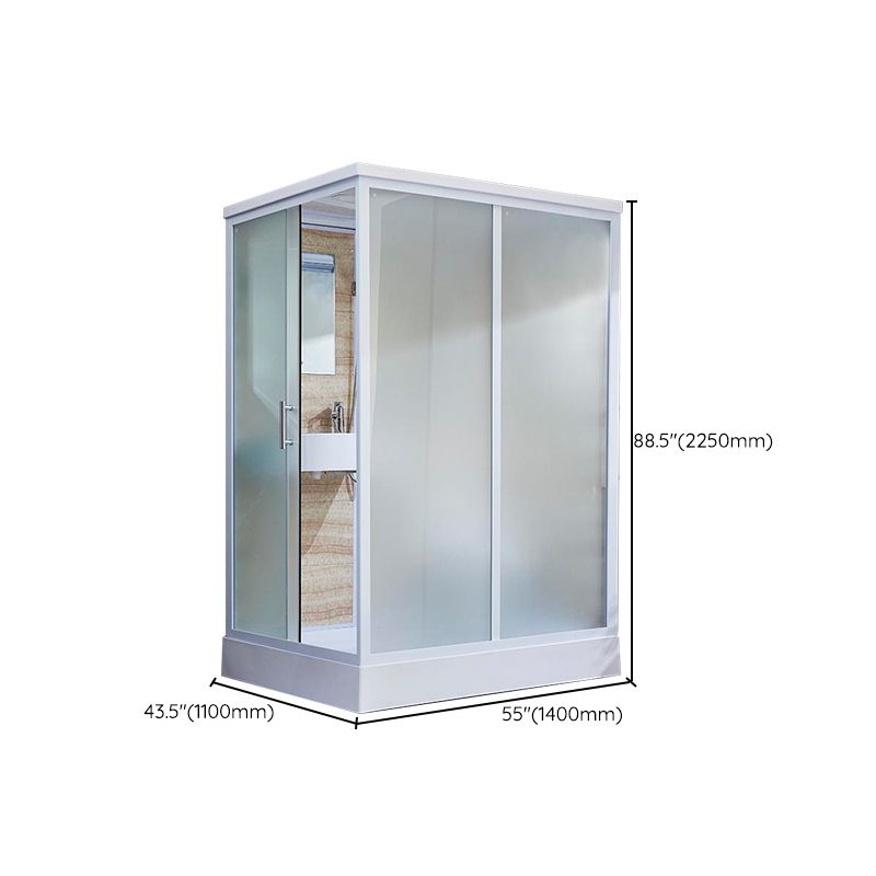 Contemporary Rectangle Shower Stall Clear Framed Shower Stall with Ceiling Clearhalo 'Bathroom Remodel & Bathroom Fixtures' 'Home Improvement' 'home_improvement' 'home_improvement_shower_stalls_enclosures' 'Shower Stalls & Enclosures' 'shower_stalls_enclosures' 'Showers & Bathtubs' 1200x1200_3013908d-d4c6-4c60-a284-169d6fa2a11f