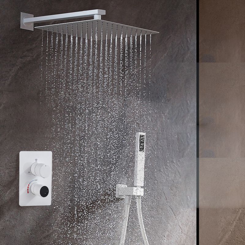 Modern Pressure Balanced Shower Faucet Square Constant Temperature Shower System on Wall Clearhalo 'Bathroom Remodel & Bathroom Fixtures' 'Home Improvement' 'home_improvement' 'home_improvement_shower_faucets' 'Shower Faucets & Systems' 'shower_faucets' 'Showers & Bathtubs Plumbing' 'Showers & Bathtubs' 1200x1200_301d94ad-2ac0-4150-90c7-2e2936964252
