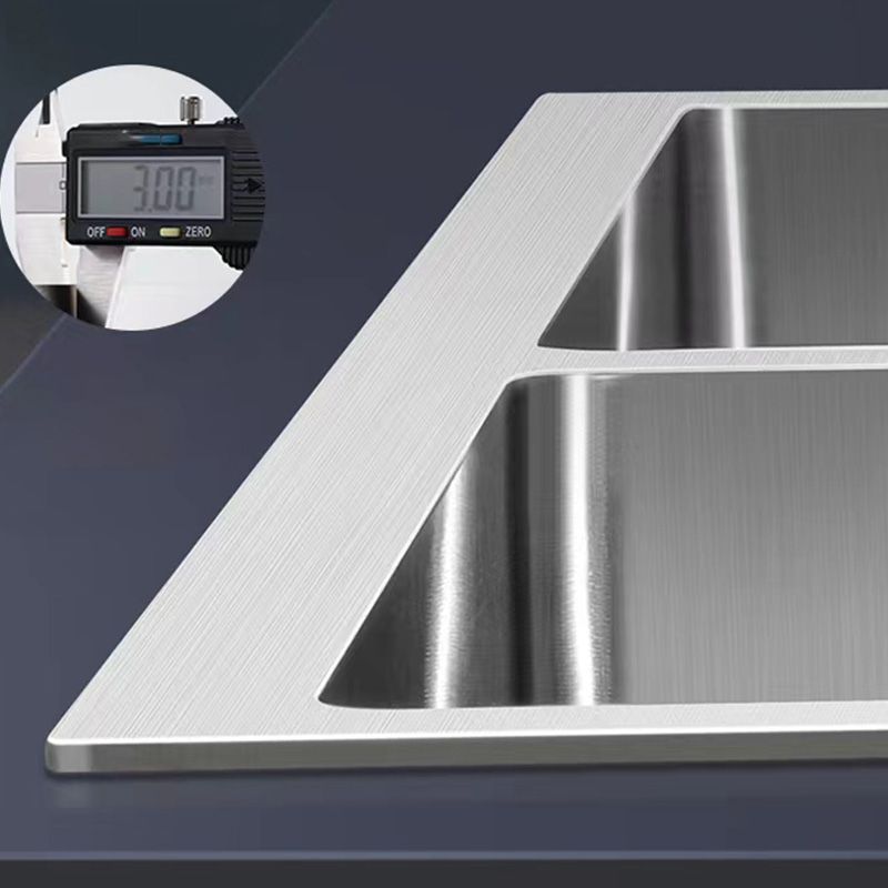 Contemporary Style Kitchen Sink Soundproof Detail Kitchen Sink with Basket Strainer Clearhalo 'Home Improvement' 'home_improvement' 'home_improvement_kitchen_sinks' 'Kitchen Remodel & Kitchen Fixtures' 'Kitchen Sinks & Faucet Components' 'Kitchen Sinks' 'kitchen_sinks' 1200x1200_305c1733-65c1-4912-ac07-f7bc12f5854f