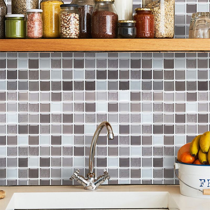 Plastic Peel & Stick Mosaic Tile Waterproof Peel & Stick Mosaic Tile with Square Shape Clearhalo 'Flooring 'Home Improvement' 'home_improvement' 'home_improvement_peel_stick_blacksplash' 'Peel & Stick Backsplash Tile' 'peel_stick_blacksplash' 'Walls & Ceilings' Walls and Ceiling' 1200x1200_305ee33c-dfc1-40f2-aedb-ae07fcba13f5