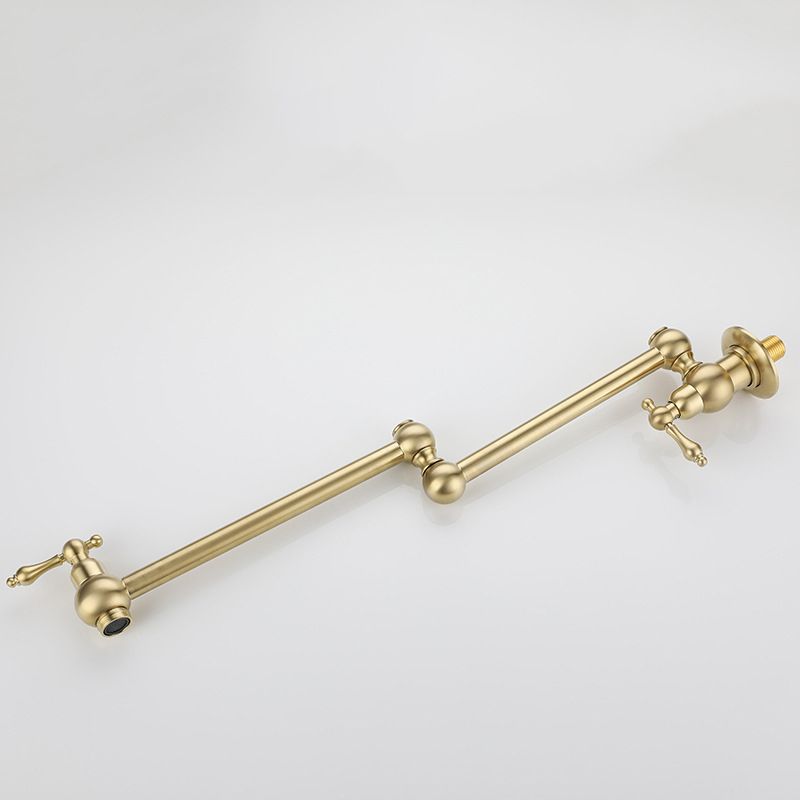 Contemporary Pull Down Wall Mounted Double Handles Pot Filler Low Profile Filler Clearhalo 'Home Improvement' 'home_improvement' 'home_improvement_kitchen_faucets' 'Kitchen Faucets' 'Kitchen Remodel & Kitchen Fixtures' 'Kitchen Sinks & Faucet Components' 'kitchen_faucets' 1200x1200_30a12320-44f5-45f1-ad8d-b987aec3fcbd