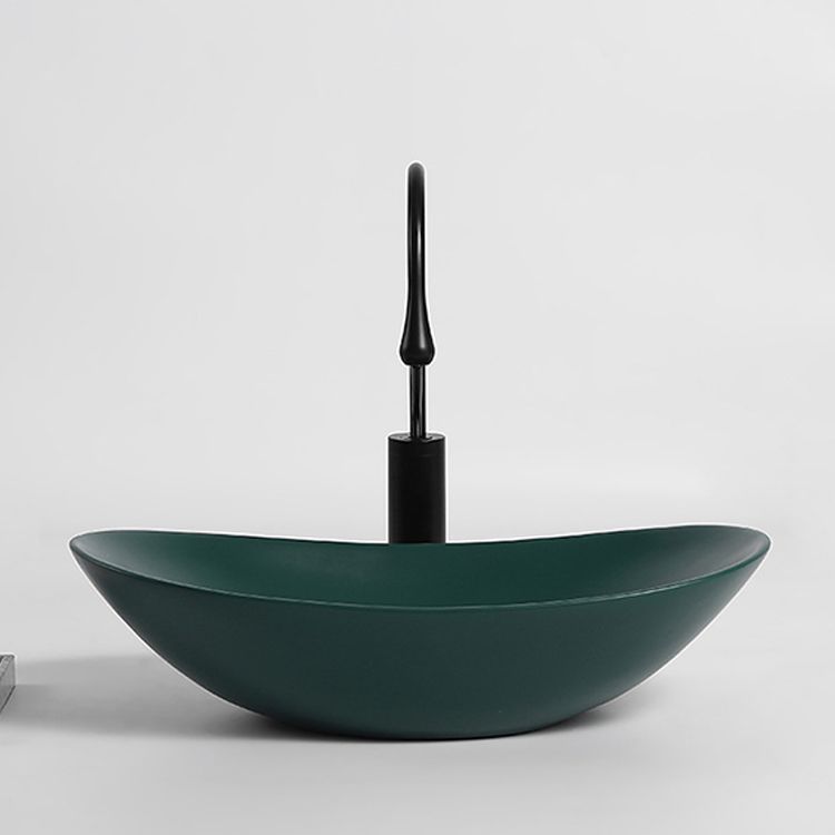 Modern Vessel Bathroom Sink Porcelain Oval with Pop-Up Drain and Faucet Vessel Sink Clearhalo 'Bathroom Remodel & Bathroom Fixtures' 'Bathroom Sinks & Faucet Components' 'Bathroom Sinks' 'bathroom_sink' 'Home Improvement' 'home_improvement' 'home_improvement_bathroom_sink' 1200x1200_30a4f947-2b22-41be-9814-58f2a53b3aa1