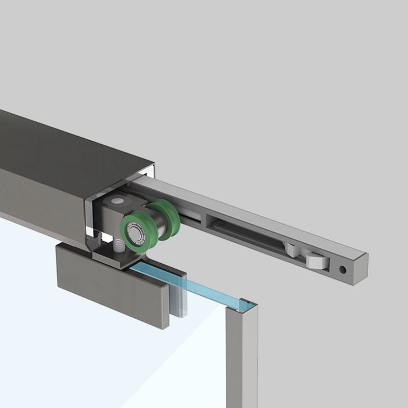 Gray Single Sliding Door Shower Door Tempered Glass Shower Door Clearhalo 'Bathroom Remodel & Bathroom Fixtures' 'Home Improvement' 'home_improvement' 'home_improvement_shower_tub_doors' 'Shower and Tub Doors' 'shower_tub_doors' 'Showers & Bathtubs' 1200x1200_30b4b1af-5832-4489-ae93-149f7826f83b