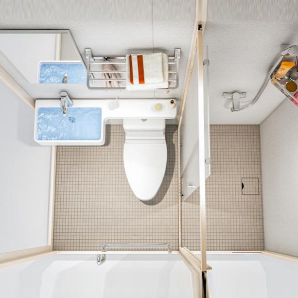 Linear Sliding Shower Enclosure Metal Framed Shower Enclosure in White Clearhalo 'Bathroom Remodel & Bathroom Fixtures' 'Home Improvement' 'home_improvement' 'home_improvement_shower_stalls_enclosures' 'Shower Stalls & Enclosures' 'shower_stalls_enclosures' 'Showers & Bathtubs' 1200x1200_30c03c57-88c0-43ea-b8a8-1ddde916b901