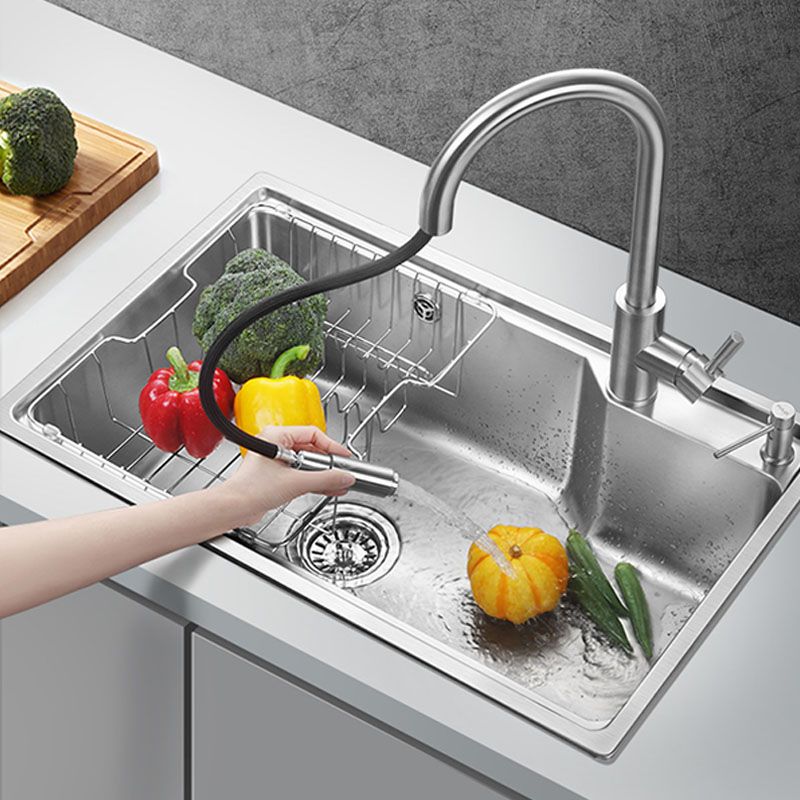 Contemporary Style Kitchen Sink Stainless Steel 2 Holes Drop-In Kitchen Sink Clearhalo 'Home Improvement' 'home_improvement' 'home_improvement_kitchen_sinks' 'Kitchen Remodel & Kitchen Fixtures' 'Kitchen Sinks & Faucet Components' 'Kitchen Sinks' 'kitchen_sinks' 1200x1200_30ca5dc7-d638-4a1e-b561-801fe7189c3f