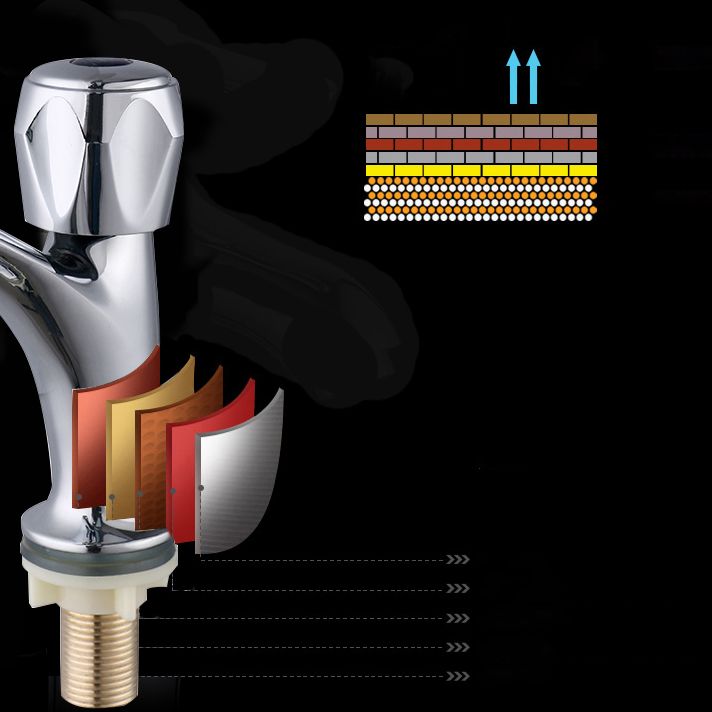 Contemporary Centerset Faucet Knob Handle Low Arc Solid Brass Faucet Clearhalo 'Bathroom Remodel & Bathroom Fixtures' 'Bathroom Sink Faucets' 'Bathroom Sinks & Faucet Components' 'bathroom_sink_faucets' 'Home Improvement' 'home_improvement' 'home_improvement_bathroom_sink_faucets' 1200x1200_30e8fa6c-c302-4abe-8271-546528fbcb57