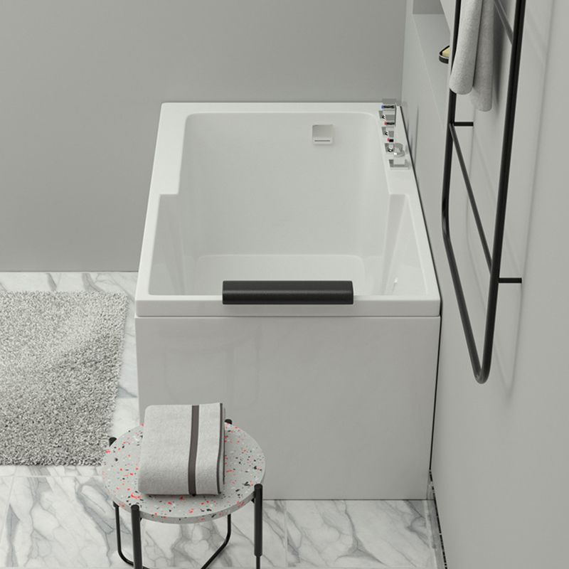 Modern Acrylic Rectangular Tub Soaking 24.8-inch Tall Bath Tub in White Clearhalo 'Bathroom Remodel & Bathroom Fixtures' 'Bathtubs' 'Home Improvement' 'home_improvement' 'home_improvement_bathtubs' 'Showers & Bathtubs' 1200x1200_30ea9671-f633-40b4-848f-a4112a87715d
