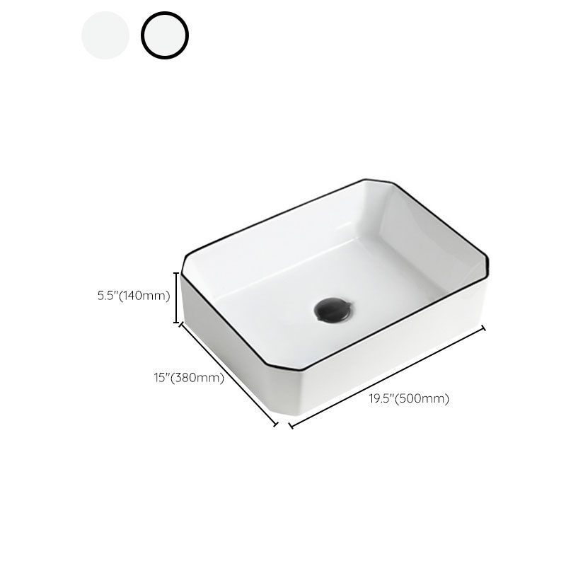 Contemporary Bathroom Sink with Pop-Up Drain Rectangular Vessel Bathroom Sink Only Clearhalo 'Bathroom Remodel & Bathroom Fixtures' 'Bathroom Sinks & Faucet Components' 'Bathroom Sinks' 'bathroom_sink' 'Home Improvement' 'home_improvement' 'home_improvement_bathroom_sink' 1200x1200_30f703f7-064d-47f3-b8e7-15251d9a5b00