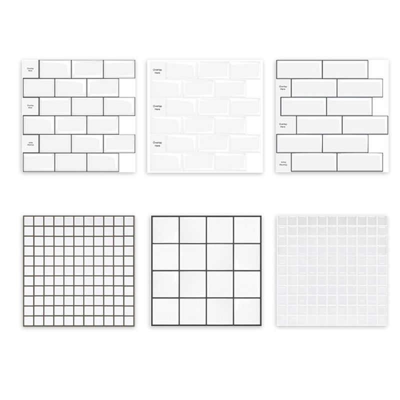 Plastic Peel and Stick Wall Tile 3D Square Peel and Stick Backsplash Clearhalo 'Flooring 'Home Improvement' 'home_improvement' 'home_improvement_peel_stick_blacksplash' 'Peel & Stick Backsplash Tile' 'peel_stick_blacksplash' 'Walls & Ceilings' Walls and Ceiling' 1200x1200_30ffe805-20c2-445b-9ba7-11539e7af69d