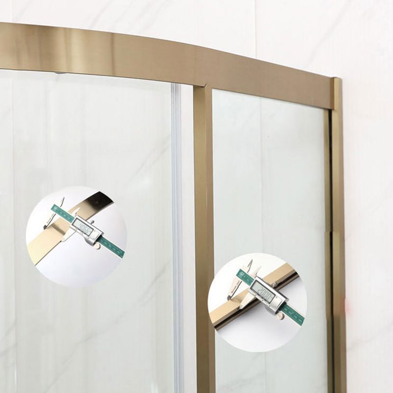 Clear Tempered Glass Shower Stall Round Shower Enclosure on Corner Clearhalo 'Bathroom Remodel & Bathroom Fixtures' 'Home Improvement' 'home_improvement' 'home_improvement_shower_stalls_enclosures' 'Shower Stalls & Enclosures' 'shower_stalls_enclosures' 'Showers & Bathtubs' 1200x1200_31127d0d-db5a-4075-a571-1b00c9f19411