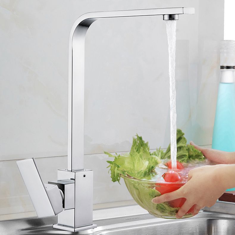 Modern Spring Spout Water Filler One Handle High Arch Meta Kitchen Faucet Clearhalo 'Home Improvement' 'home_improvement' 'home_improvement_kitchen_faucets' 'Kitchen Faucets' 'Kitchen Remodel & Kitchen Fixtures' 'Kitchen Sinks & Faucet Components' 'kitchen_faucets' 1200x1200_312ad956-bf2e-4413-b3d3-026e948f2c8a