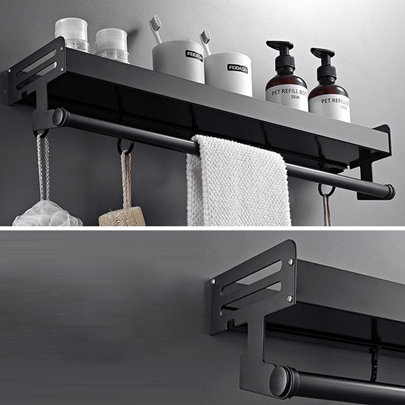 Matte Black Modern Bathroom Accessory Set, Set of 2, Bath Shelf Clearhalo 'Bathroom Hardware Sets' 'Bathroom Hardware' 'Bathroom Remodel & Bathroom Fixtures' 'bathroom_hardware_sets' 'Home Improvement' 'home_improvement' 'home_improvement_bathroom_hardware_sets' 1200x1200_313561ca-f56b-44e8-9fbc-b9adf5f649d5