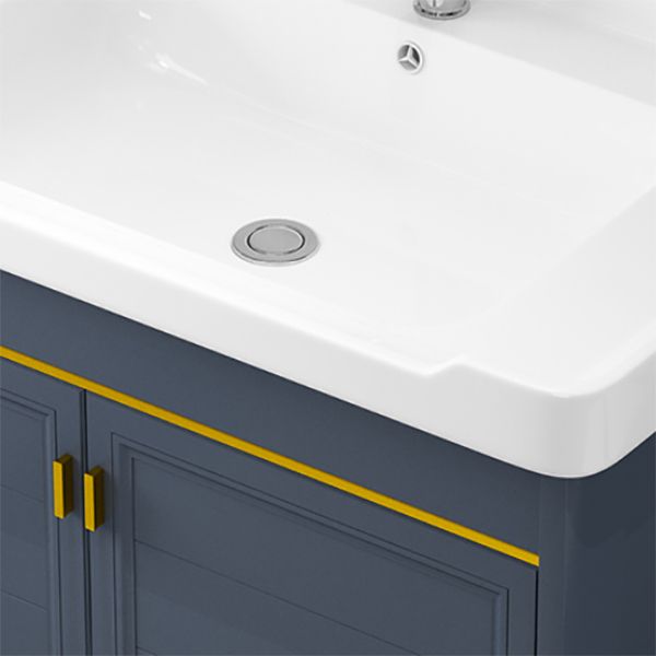 Metal Glam Bathroom Vanity Set Freestanding Single-Sink Bath Vanity Clearhalo 'Bathroom Remodel & Bathroom Fixtures' 'Bathroom Vanities' 'bathroom_vanities' 'Home Improvement' 'home_improvement' 'home_improvement_bathroom_vanities' 1200x1200_313eb24f-3453-44fb-a344-f0d539f7bd4f