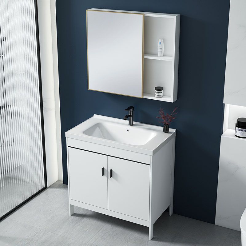 Modern Sink Vanity Free-standing Standard White Vanity Cabinet Clearhalo 'Bathroom Remodel & Bathroom Fixtures' 'Bathroom Vanities' 'bathroom_vanities' 'Home Improvement' 'home_improvement' 'home_improvement_bathroom_vanities' 1200x1200_314b5e50-de1e-48e1-b2d0-e8807228b278