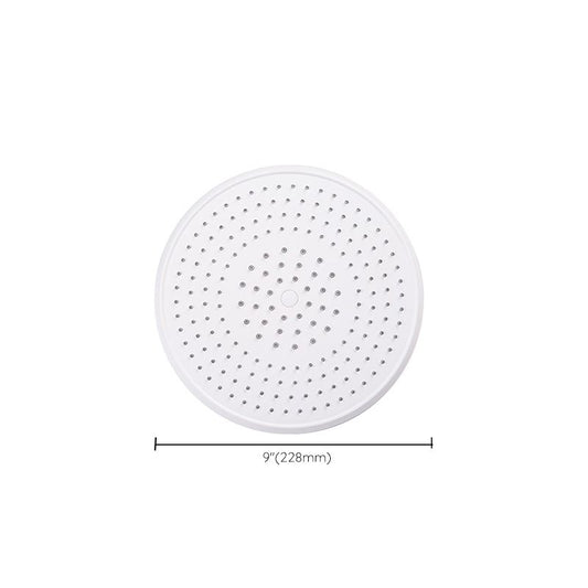 White Metal Shower Head Combo Modern Round Fixed Shower Head for Bathroom Clearhalo 'Bathroom Remodel & Bathroom Fixtures' 'Home Improvement' 'home_improvement' 'home_improvement_shower_heads' 'Shower Heads' 'shower_heads' 'Showers & Bathtubs Plumbing' 'Showers & Bathtubs' 1200x1200_314c981d-ffe2-46c3-9243-f624d4f9f3aa