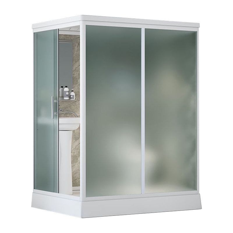 Frosted Tempered Glass Shower Enclosure Rectangle Shower Enclosure Clearhalo 'Bathroom Remodel & Bathroom Fixtures' 'Home Improvement' 'home_improvement' 'home_improvement_shower_stalls_enclosures' 'Shower Stalls & Enclosures' 'shower_stalls_enclosures' 'Showers & Bathtubs' 1200x1200_31532084-9471-4acb-bac0-d9a4bc321cc9