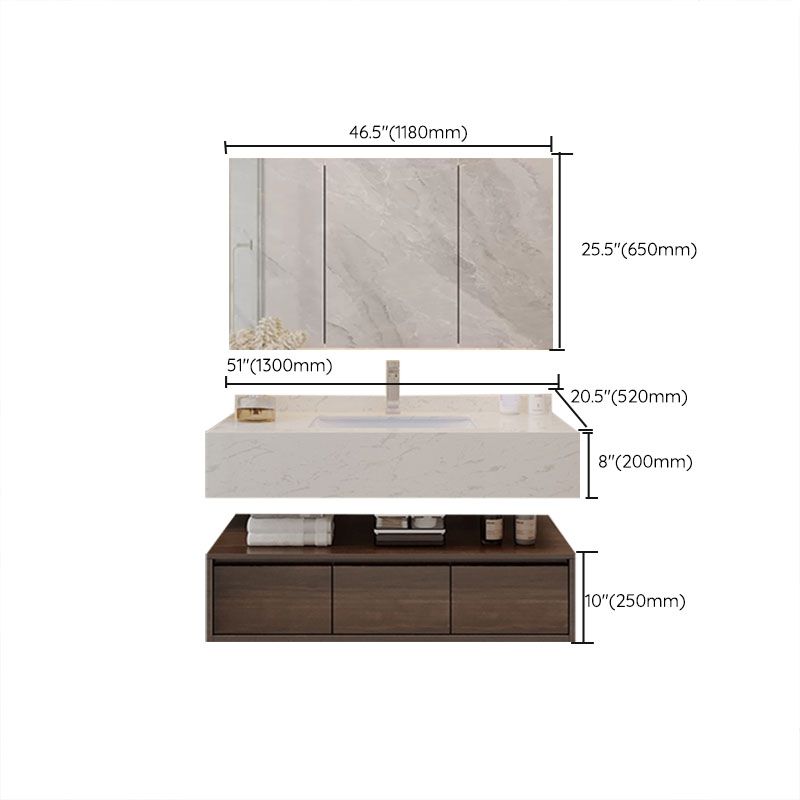 Modern Wall Mount Rectangular Bathroom Vanity Set Sink Included Clearhalo 'Bathroom Remodel & Bathroom Fixtures' 'Bathroom Vanities' 'bathroom_vanities' 'Home Improvement' 'home_improvement' 'home_improvement_bathroom_vanities' 1200x1200_315c6f0f-e256-427a-a66f-362c96aef164