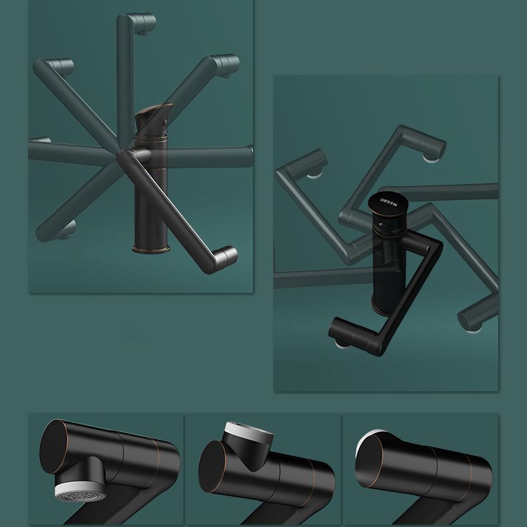 Contemporary Centerset Faucet Lever Handles Single Hole Solid Brass Circular Faucet Clearhalo 'Bathroom Remodel & Bathroom Fixtures' 'Bathroom Sink Faucets' 'Bathroom Sinks & Faucet Components' 'bathroom_sink_faucets' 'Home Improvement' 'home_improvement' 'home_improvement_bathroom_sink_faucets' 1200x1200_31613181-f63f-4468-9c8e-8d562b9ebd49